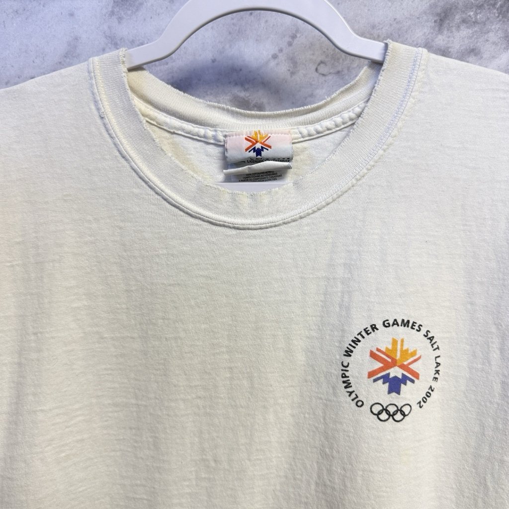 Vintage Olympics Winter Games Salt Lake 2002 T Shirt Mens 2xl White 90s 1997